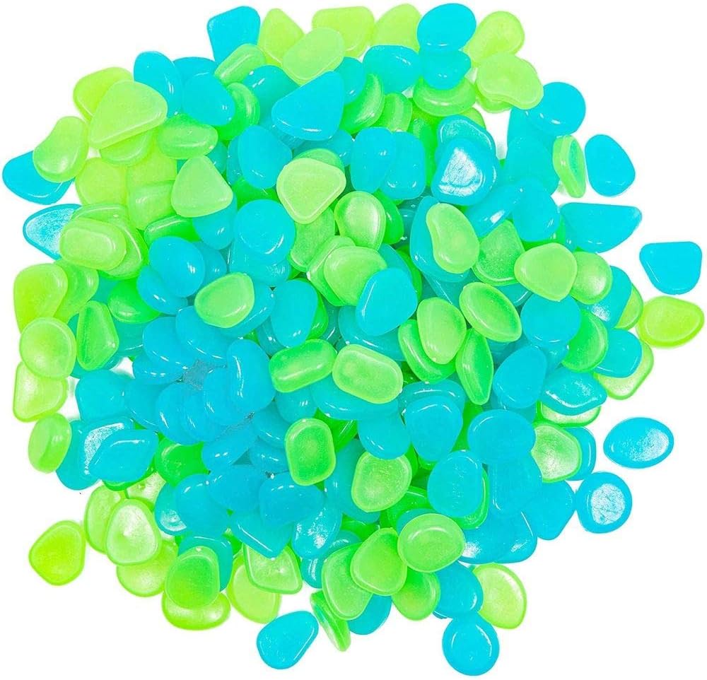 Bright Creations Glow in The Dark Garden Stepping Stones (Blue and Green, 300-Pack)