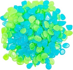 Bright Creations Glow in The Dark Garden Stepping Stones (Blue and Green, 300-Pack)