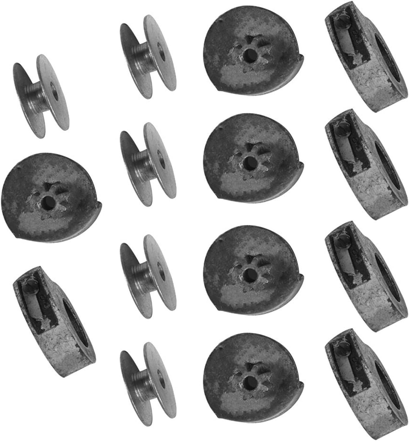 CYSFETENA5 Sets Shoe Mending Machine Shuttle Bobbins,17mm Diameter Shoe Mending Machine Mover Bobbins,Iron Sewing Machines for Repairing Shoes Part Hand-Cranked Shoe Mending