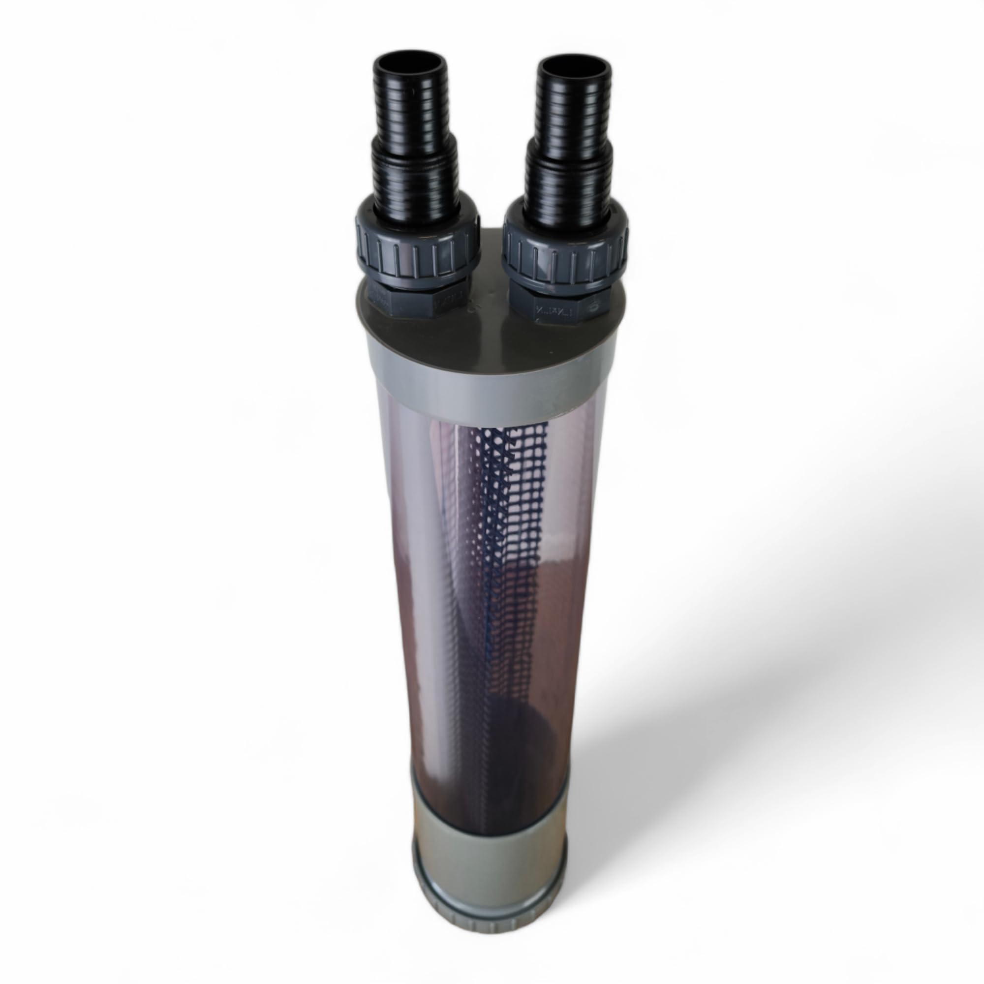 prefiltro piedra separador para aspirador limpiador de estanque Estanque barro (dn125 – 117 cm, transparente)