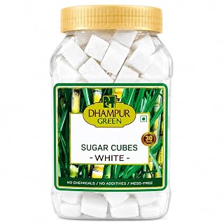 Dhampurgreen White Sugar Cubes, 800G | Sugar Cubes For Tea And Coffee | No Chemicals | Sulphurless