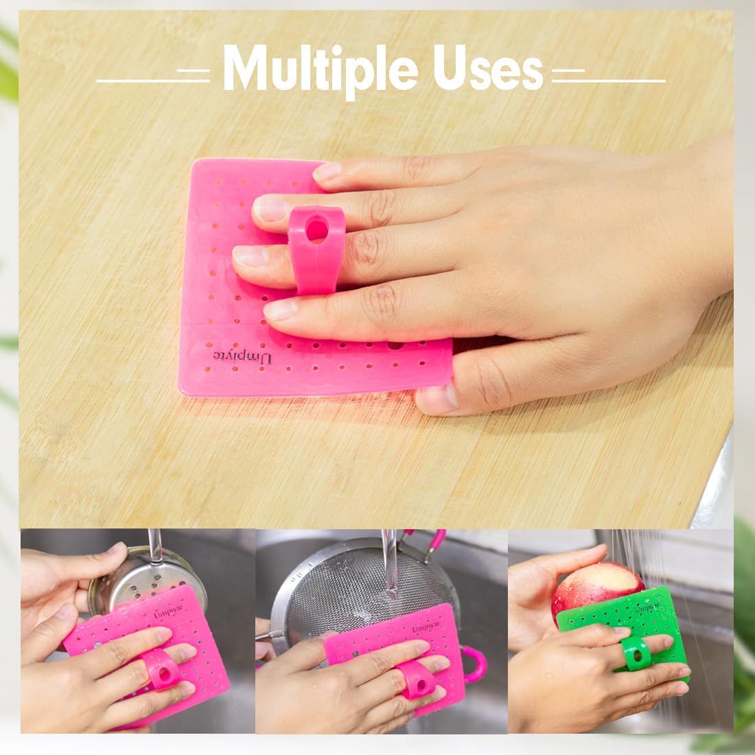 Vegetable Brush Multifunctional Flexible Potato Brush 3 Pcs Vegetable Cleaning Brushes Veggie Cleaner for Fruits Vegetables
