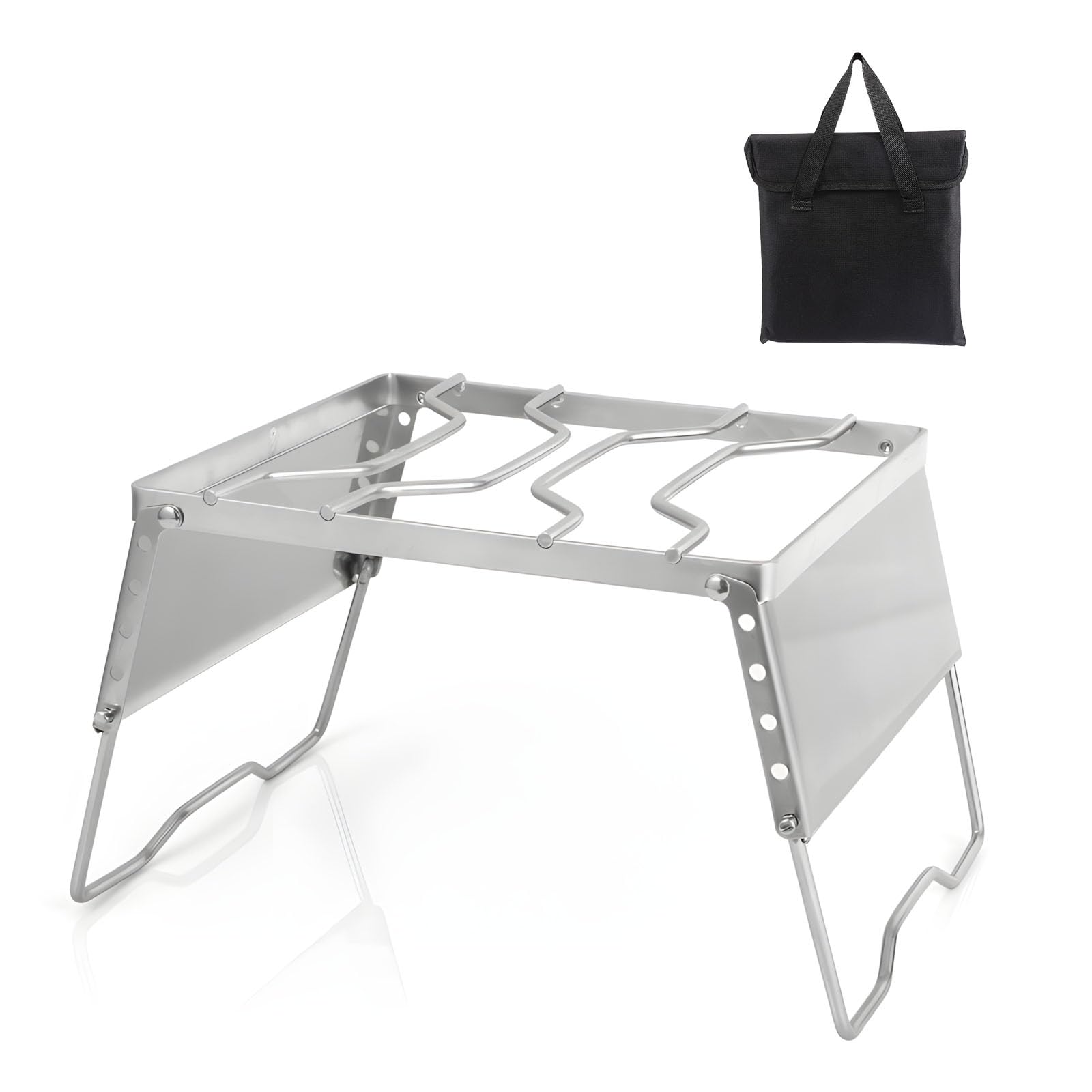 Support réchaud camping haut de gamme acier inoxydable 304