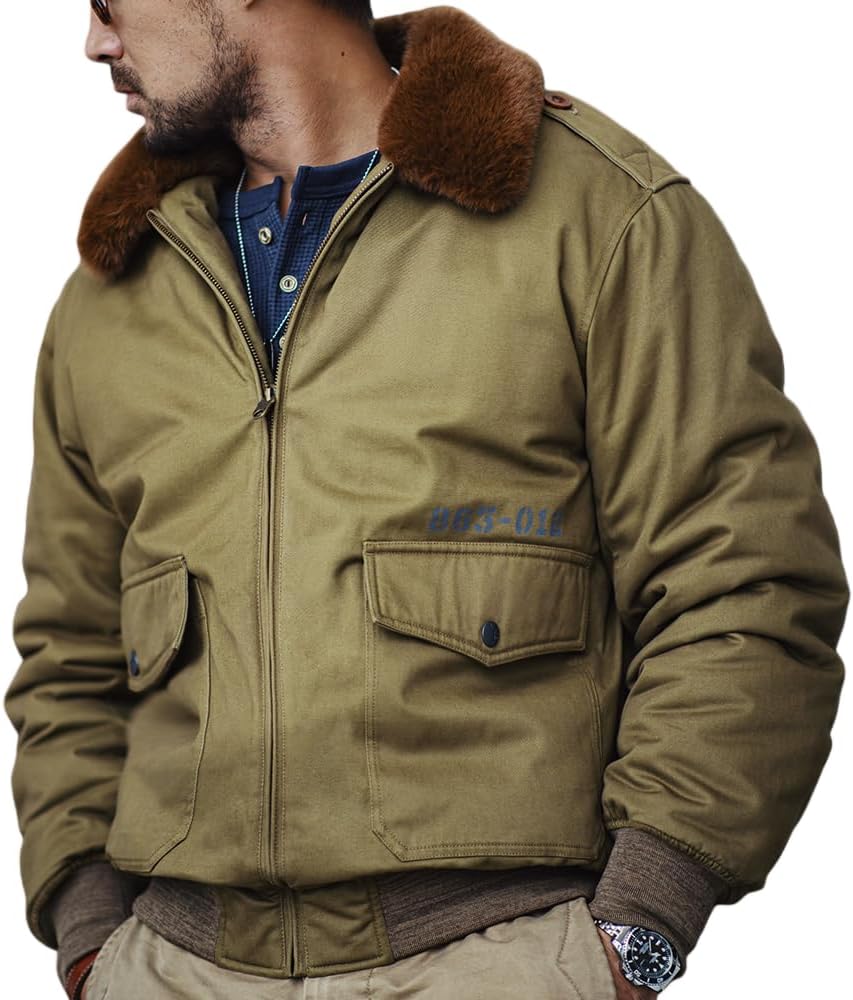 Amazon | [MADEN] B10フライトジャケット 米軍B-10 綿入れ 復刻20世紀