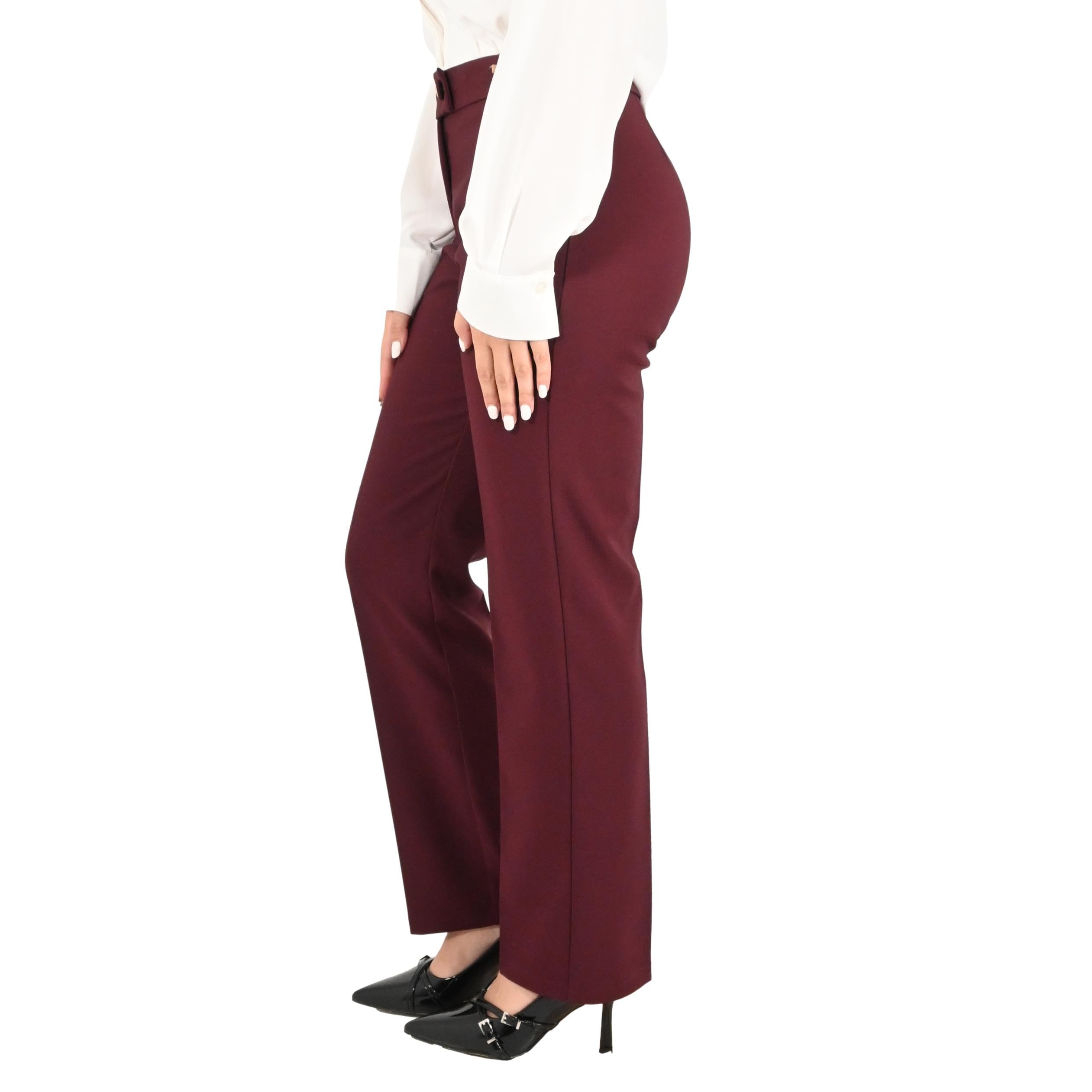 Rinascimento pantalone donna bordeaux rosso CFC0130150003