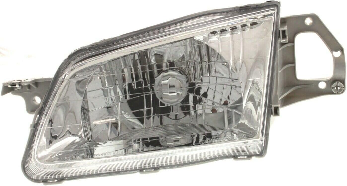 Acegik Compatible with Mazda Compatible with Protege 1999-2000 2pcs Headlight Left and Right Clear Lens W/Bulbs BJ0E51040AP1(Automotive Parts)