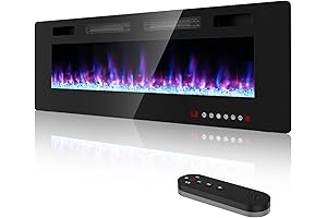 Surmount the Winter Chill with the Resplendent 60 Inch Electric Fireplace! Your...