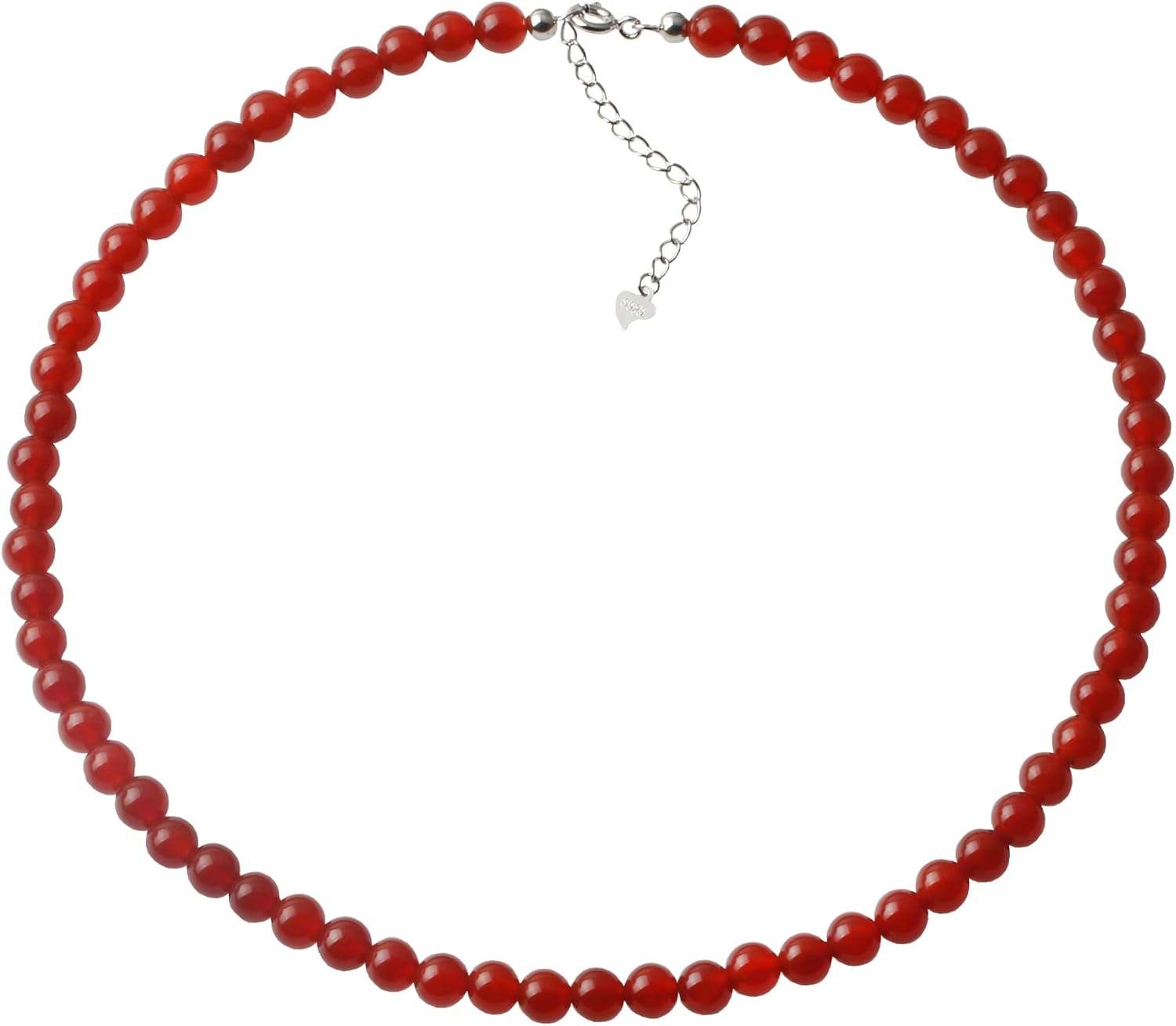 Kakikaki Beaded Natural Colorful Agate Round Bead Choker Necklace for Women
