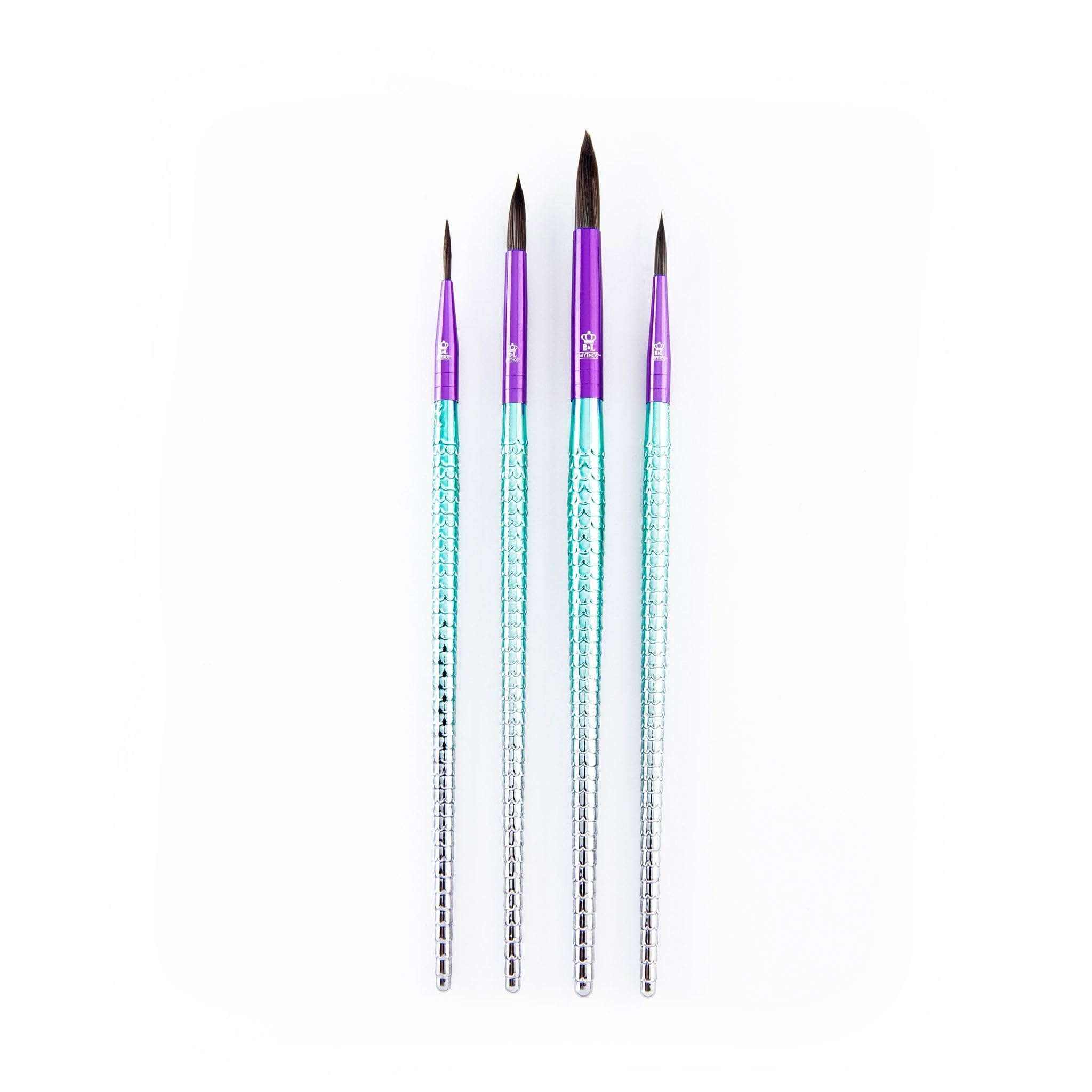 Kit Mythos Mermaid Royal & Langnickel 4 pinceaux de haute précision aux manches sculptés