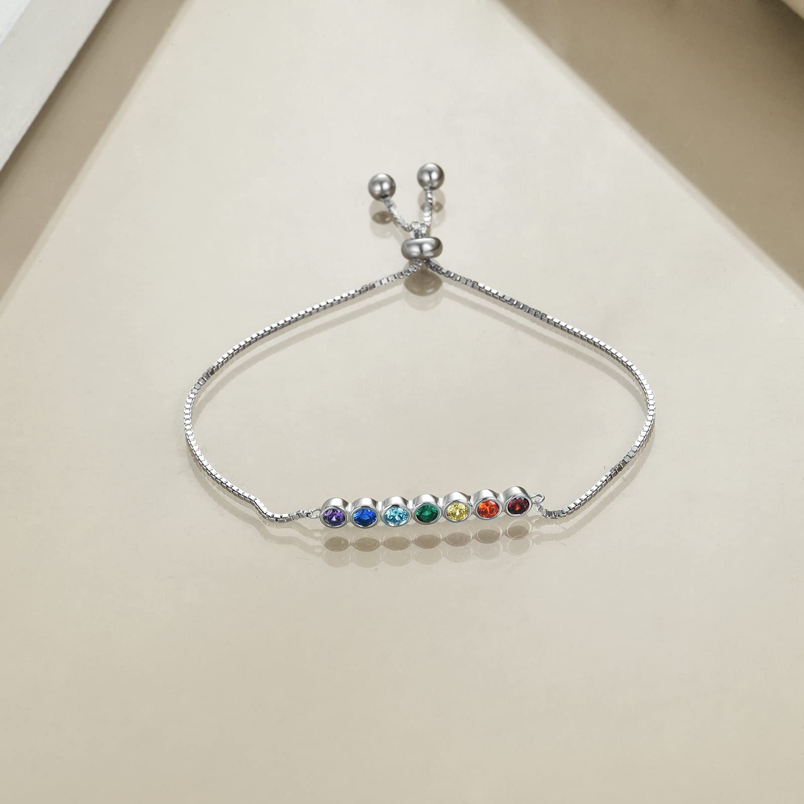 URONE Armbänder für Damen Sterlingsilber 7 Chakra/böses Auge/Pentagramm Armband Heilschmuck Amulett schmuck Yoga Geschenke für Frauen Mädchen