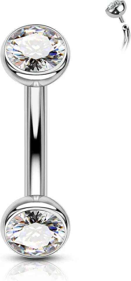 COCHARM Titanium Button Minimalist Piercing
