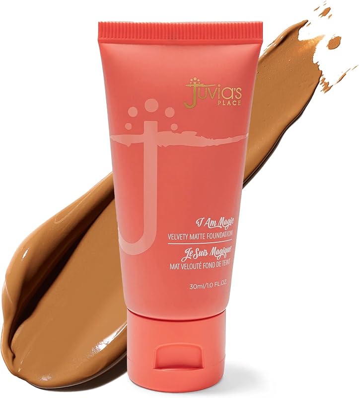 Juvia's Place I Am Magic Velvety Matte Liquid Foundation 435 - Punta Cana - Tan w/Neutral, Golden Undertone, Makeup Foundation Full Coverage, Lightweight, Long Wear, Velvety Matte Finish