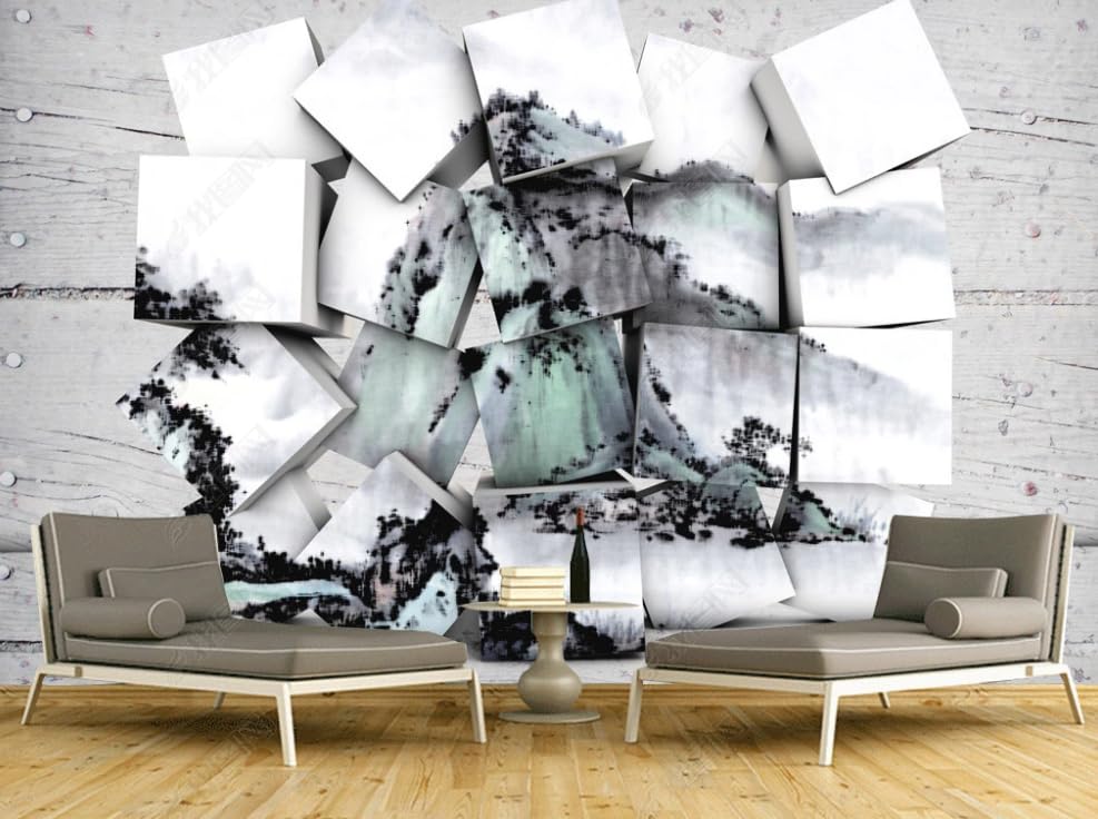 Papier peint intissé paysage pour agrandir une pièce sombre avec un poster mural géant