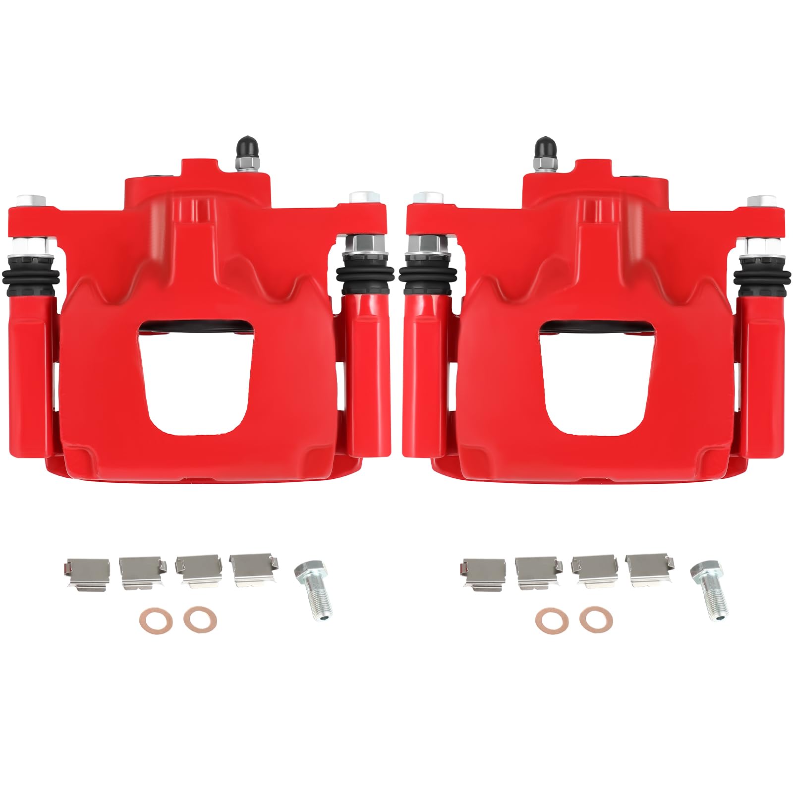 SCITOO Rear Left and Right Brake Calipers with Bracket Red 18B5046 18B5047