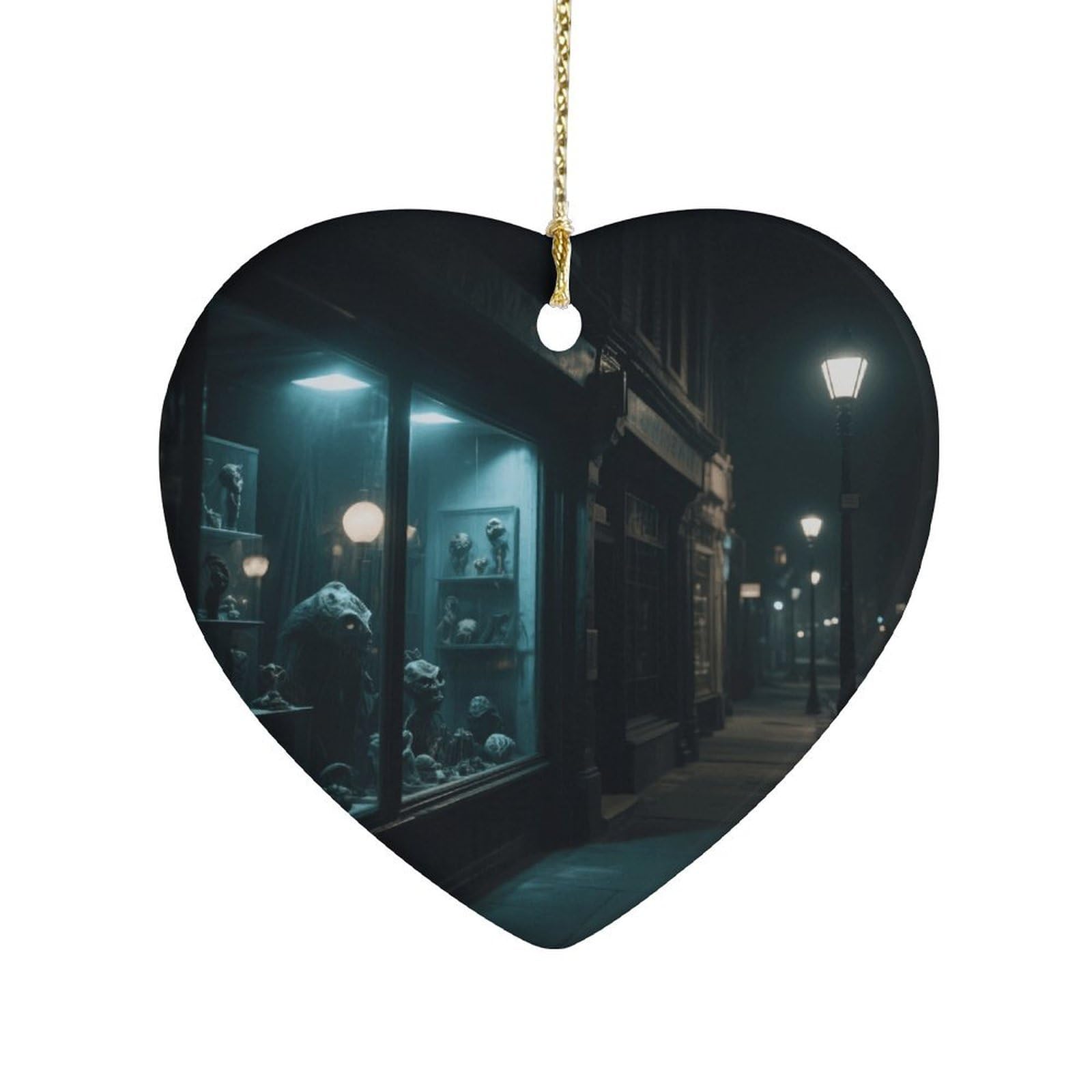 Fekiloot Style Mysterious Window On The Street Ceramic Ornament Home Decor Keepsake