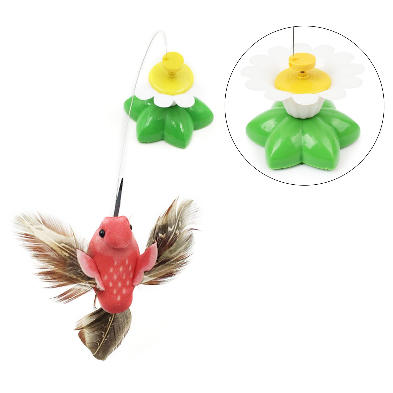 Juguetes Automáticos Para Gatos, Diseño De Flor De Pájaro, Juguete Interactivo Para Gatos, Divertidos Juguetes Giratorios Para Gatitos, Juguete Eléctrico Para Gatos Para Interiores Y Exteriores