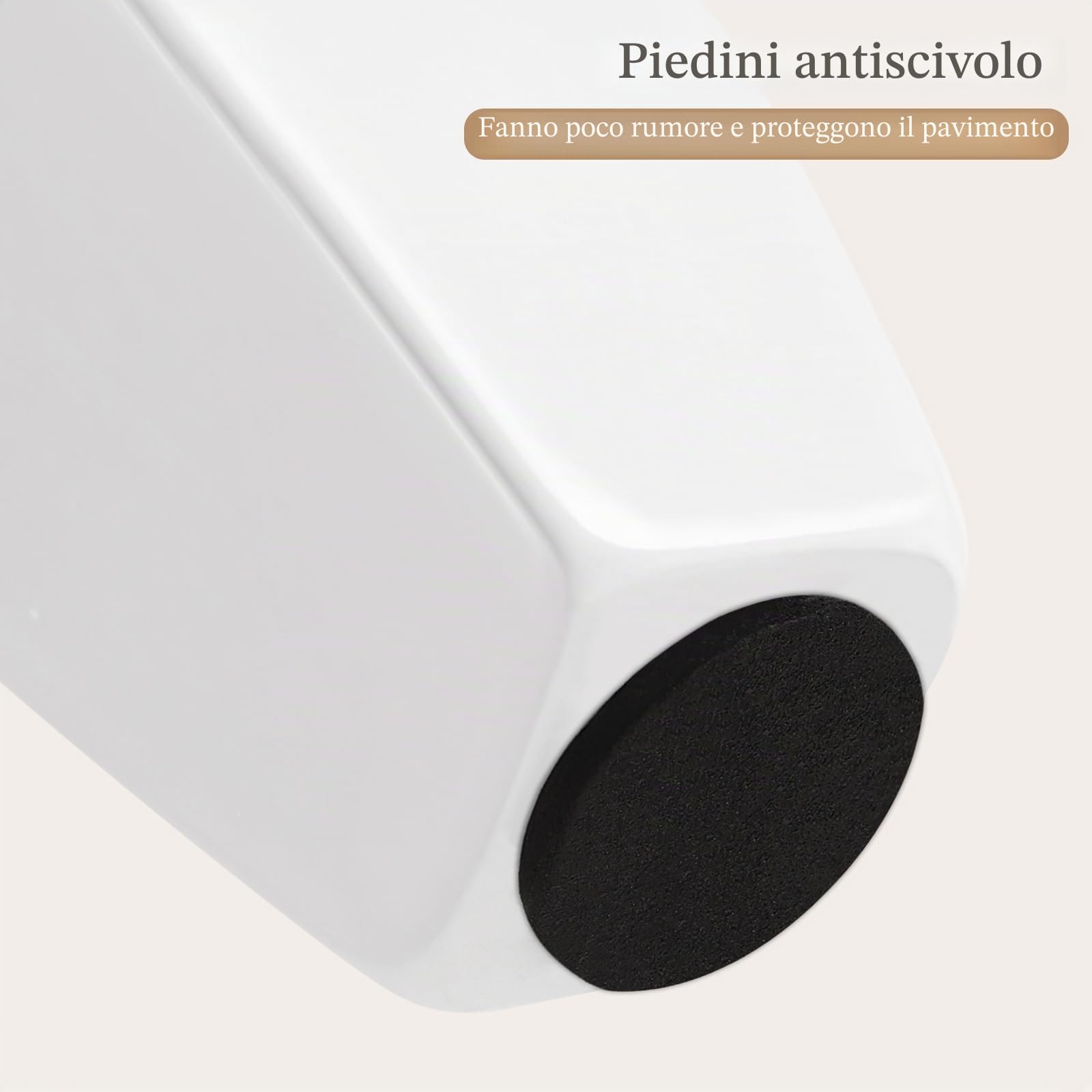 WOLTU Sgabello per Tavolo da Trucco, Toeletta Sedia Imbottita per Camera, Design Barocco, Legno di MDF+ Rovere, Bianco 40x30x50cm, MB6011