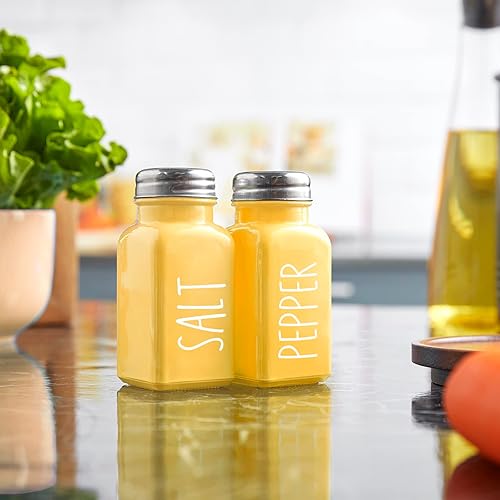 Miniatura 12 de Juego de saleros y pimenteros rojos, decoración y accesorios de cocina de granja roja, bonito salero de cristal para cocina y mesa