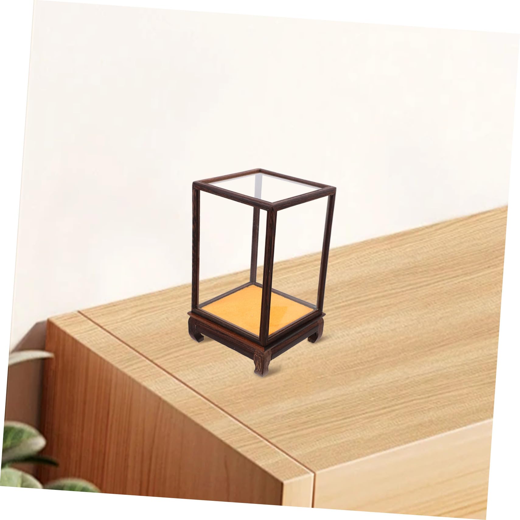 Ciieeo Vitrina Caja de Exhibición Transparente de Vidrio para Figuras y Adornos Organizador Decorativo para Buda y Coleccionables Adecuada para Salón y Entrada Tamaño 12X12X17 Cm Multifuncional