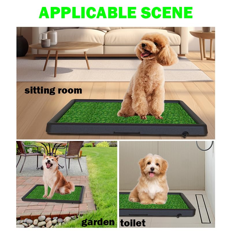 Portable Drainage Pet Urinal,Toilet,Grass Mat.,Potty Grass, Urinal Containing, Toilet Substitute,Puppy Turf,Suitable Size for Most Dogs,Dogs Cushions. 25 * 20 * 2 Inches. - Image 5
