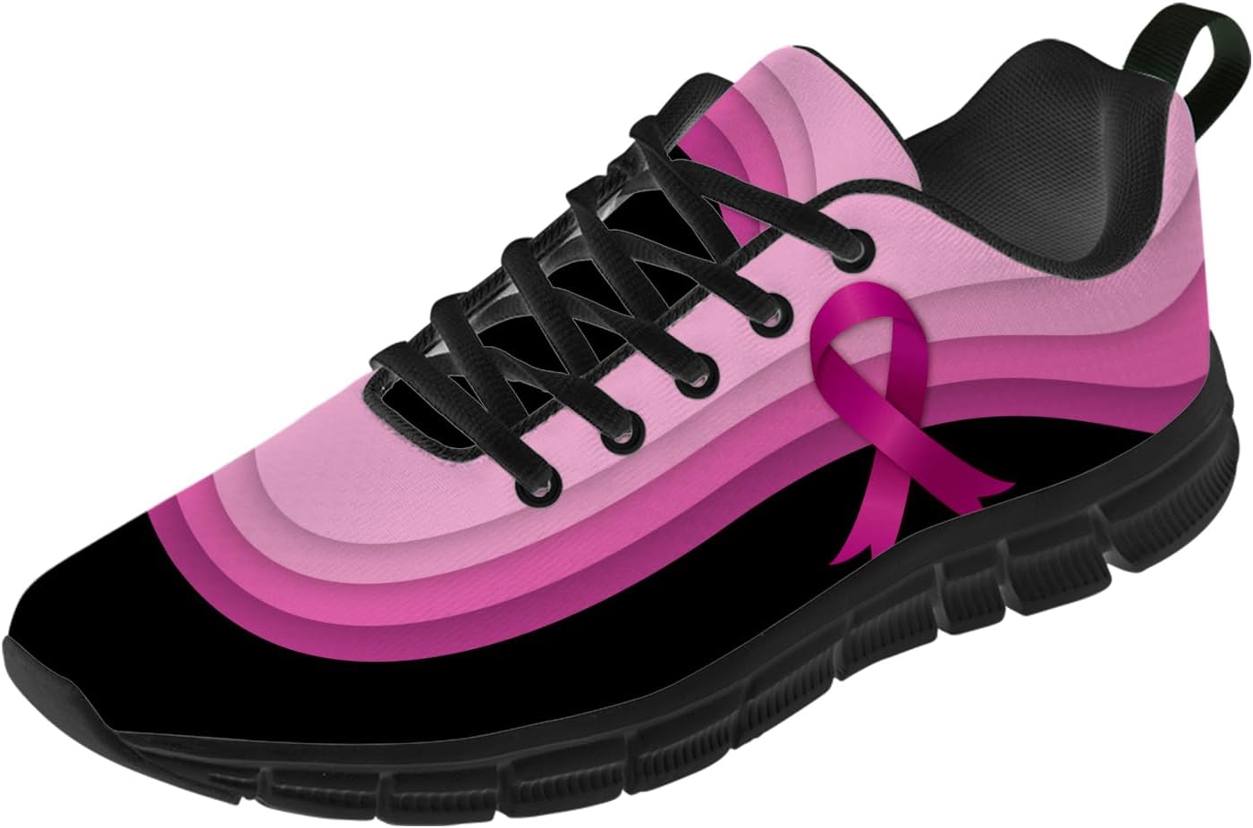 Generic Breast Cancer Awareness Shoes for Women Tennis Shoes 3D Print Sneakers Gifts for Ladies