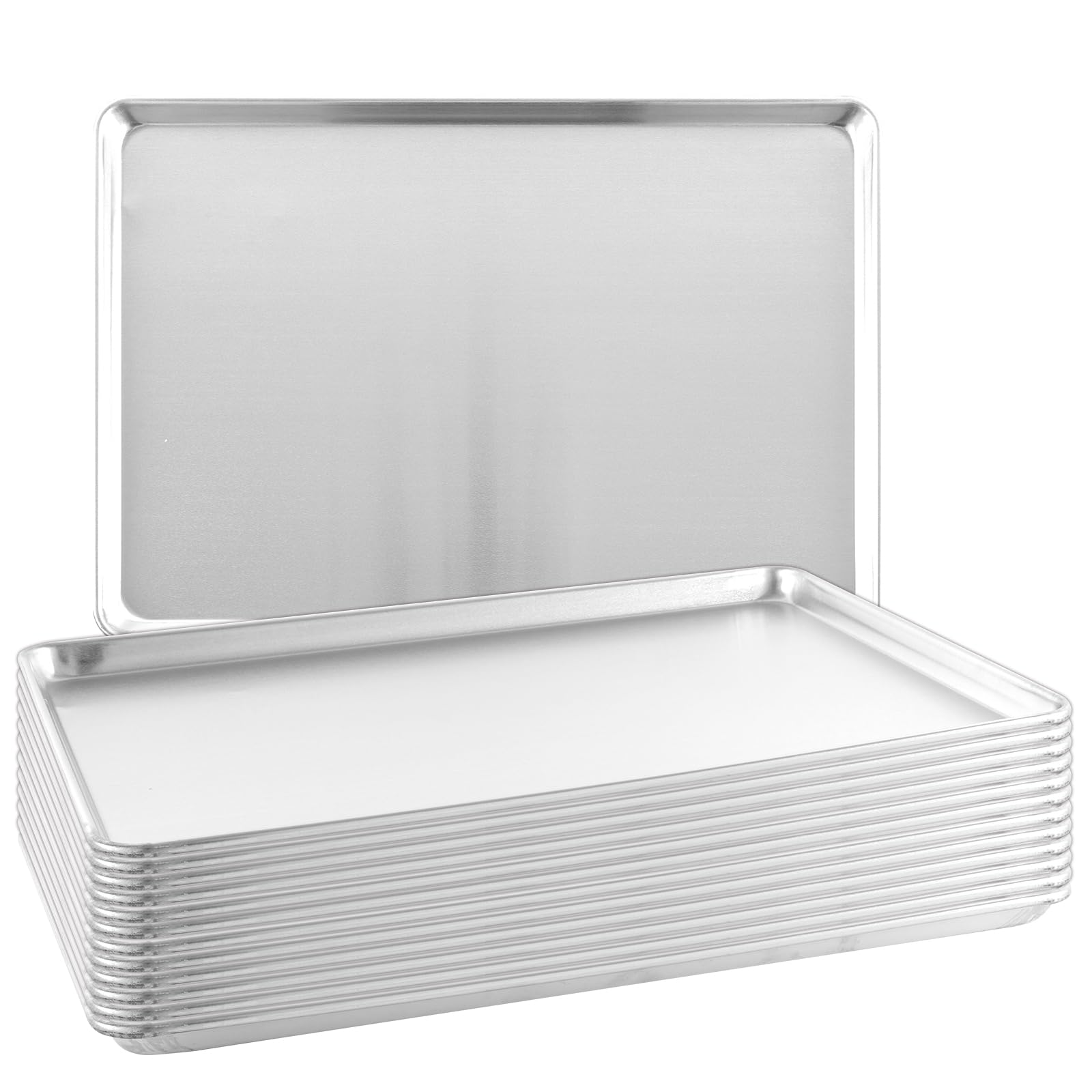 TENUP 12 Pack Aluminum Full Sheet Pan