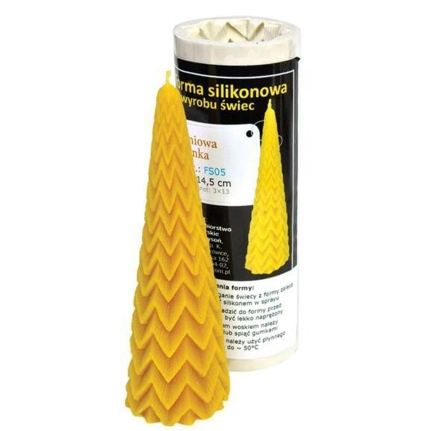 LYSON Moule à Bougie Sapin féerique Hauteur: 14,5 cm Moule en silicone pour bougies Silicone Bougie Verser Moules Bougies en cire d'abeille DIY et artisanales Bricolage Réutilisable Bougie