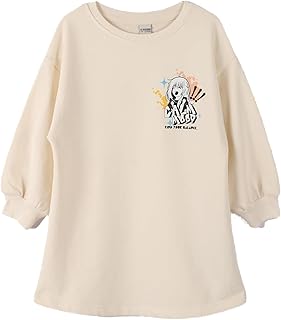 فستان مطبوع برقبة دائرية ضيقة للبنات من ال سي وايكيكي