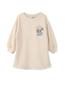 LC WAIKIKI Crew Neck Printed Girl Dress
