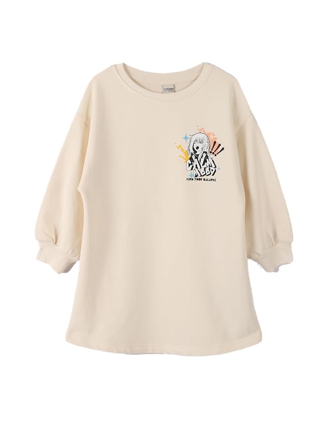 LC WAIKIKI Crew Neck Printed Girl Dress