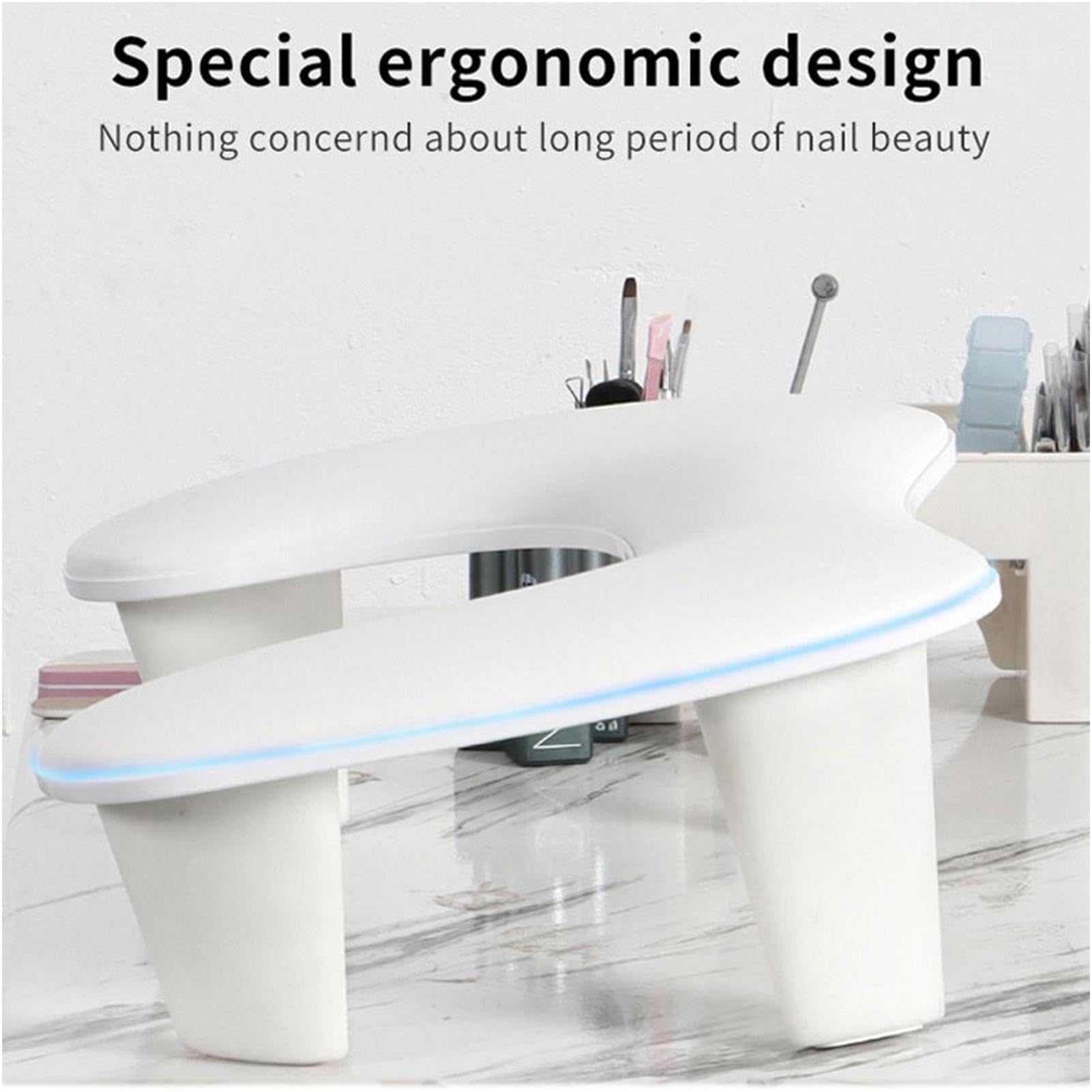 Cuscino poggia mano ergonomico per unghie, supporto professionale per | manicure, elegante per tecnici delle unghie, morbido cuscino per mani per una comoda applicazione delle unghie, cuscino di