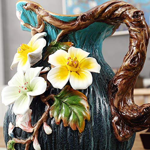 Keramische Vaas Home Office Woonkamer Tv Kast Entree Aanrecht Vaas Simulatie Bloem Gedroogde Bloem Decoratieve Vaas 29x26x20 Cm - Afbeelding 5