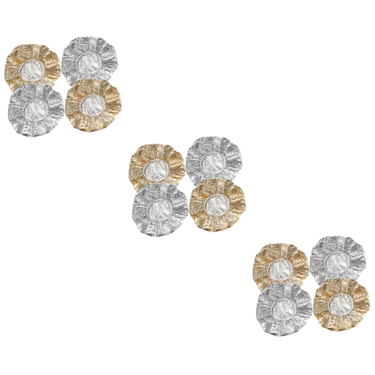 FRCOLOR 3sets Hair Coloring Hats Tinfoil Cap Heat Retention for Deep Conditioning Treatment 4pcs*3