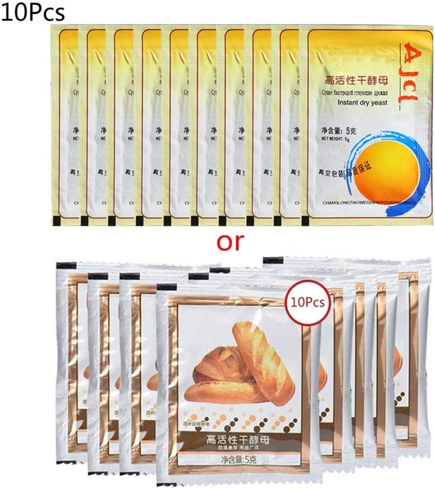 Yeast, 10 Bags Bread Yeast, Active Dry Yeast, High Glucose Tolerance Kitchen Baking Supplies For Bread Making Pancakes…
