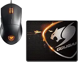 Cougar Mouse para jogos Minos XC 4000 DPI com sensor óptico com luz de fundo LED inclui velocidade XC MM mouse pad