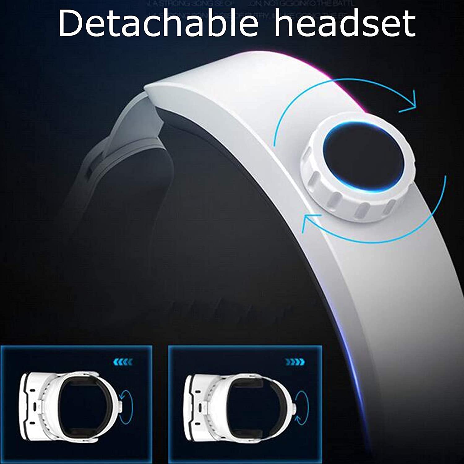 Occhiali da Realtà virtuale, Giochi Turno in Un-One VR Auricolare Stereo Integrato Occhiali 3D Virtual Reality Auricolare per VR Games & 3D Movies