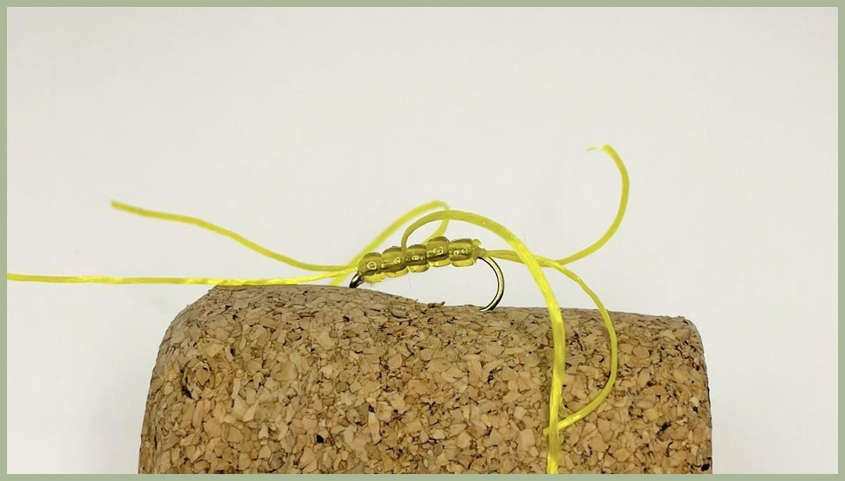 Barbless Beaded Apps Spandex Spider, YELLOW, Trout Flies,Spandex favourites, Top selling, Choice of sizes (6, 10)