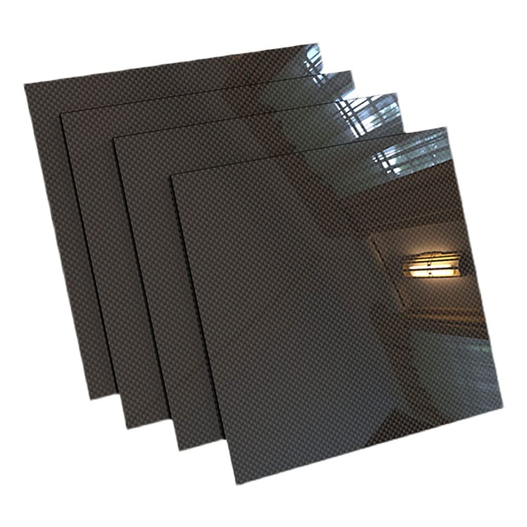 1Pcs 0.25-5mmThickness for Model Appearance Decoration Carbon Fiber Sheet ， Plain Twill Matte Glossy Carbon Plate Panel Sheets(Plain Matte,1.5mm)