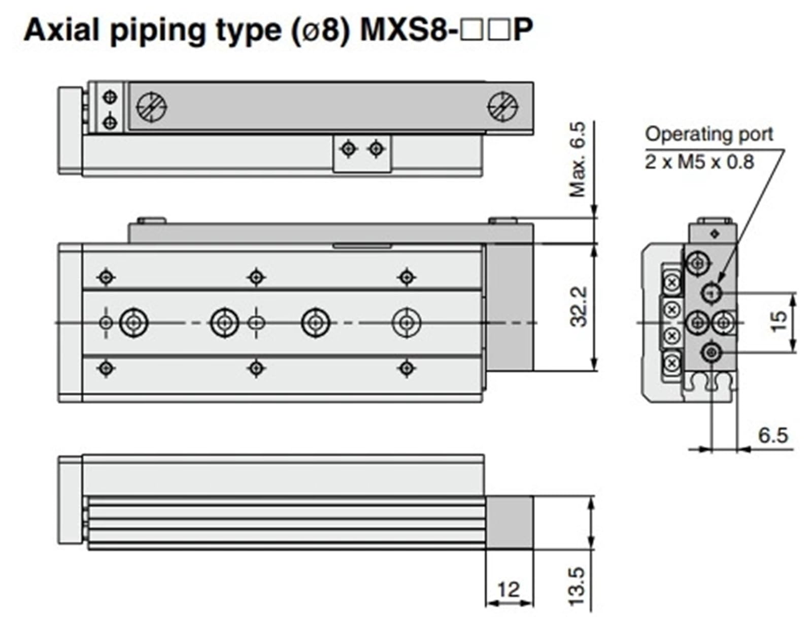 MXS8 MXS8-10P MXS8-20P MXS8-30P MXS8-40P MXS8-50P MXS8-75P ASP osiowe rury powietrzne prowadnica stołowa cylinder pneumatyczny
