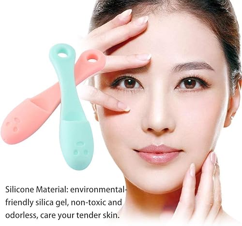 2 Stück Silikon Gesichtsreiniger Mitesserentferner Pinsel Reiniger Nase Poren Pinsel Finger Scruber Werkzeug Gesichtshaut Reiniger Massage Pinsel Zubehör Grün und Rot