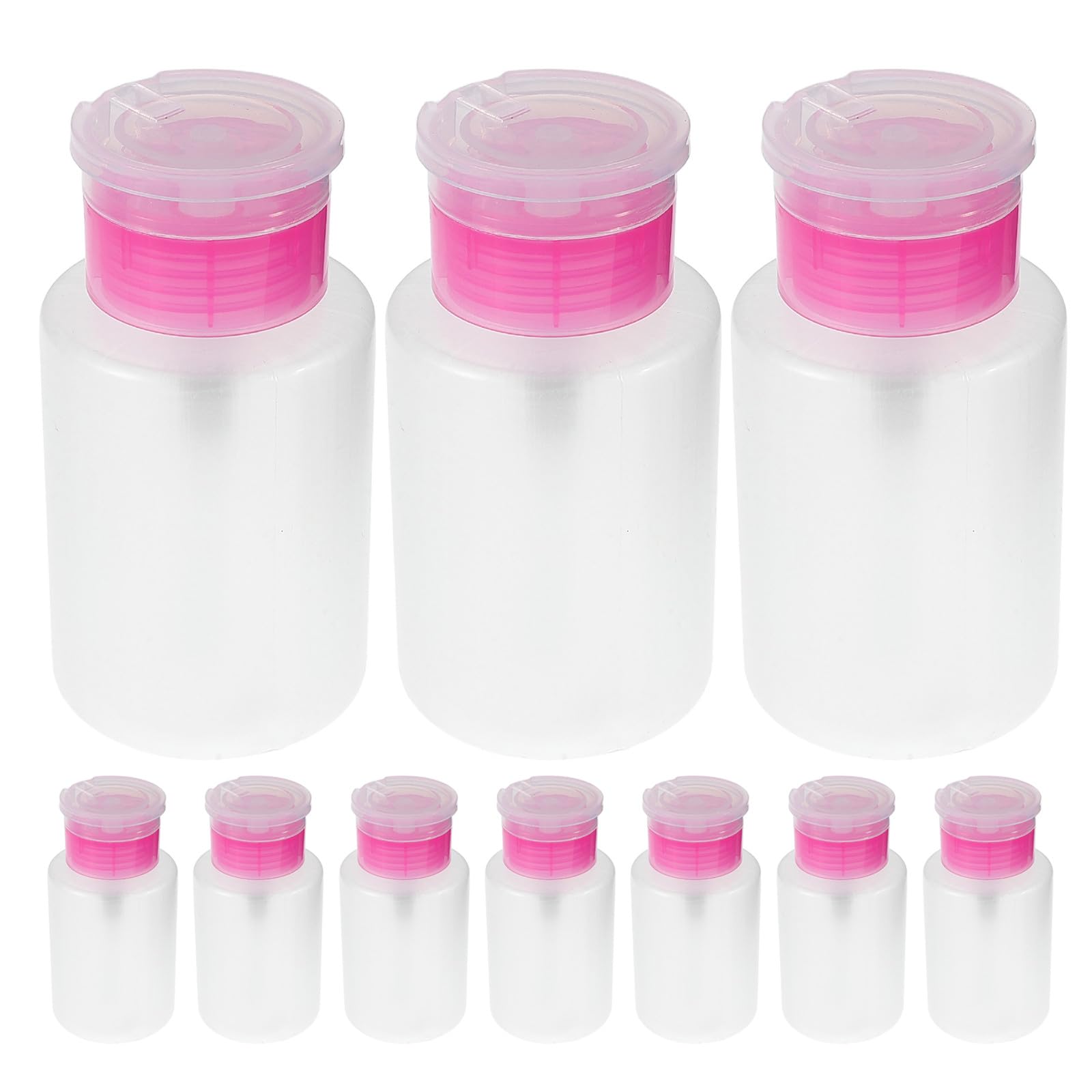 OUNONA 10 flaconi a pompa per fondotinta: 150 ml, portatili, per lavaggio a mano, dispenser a pompa per manicure, liquidi e trucco