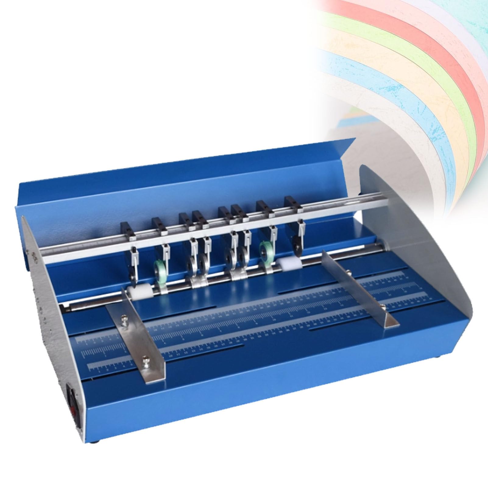 Pfps Electric Paper Creasing Scoring Machine, Desktop Perforator Cutter Folder, Universal Paper Craft Equipment for Invitations, Tickets, Photos 520mm