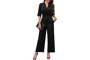 Women's V-Neck Jumpsuit: Elegance in One Piece