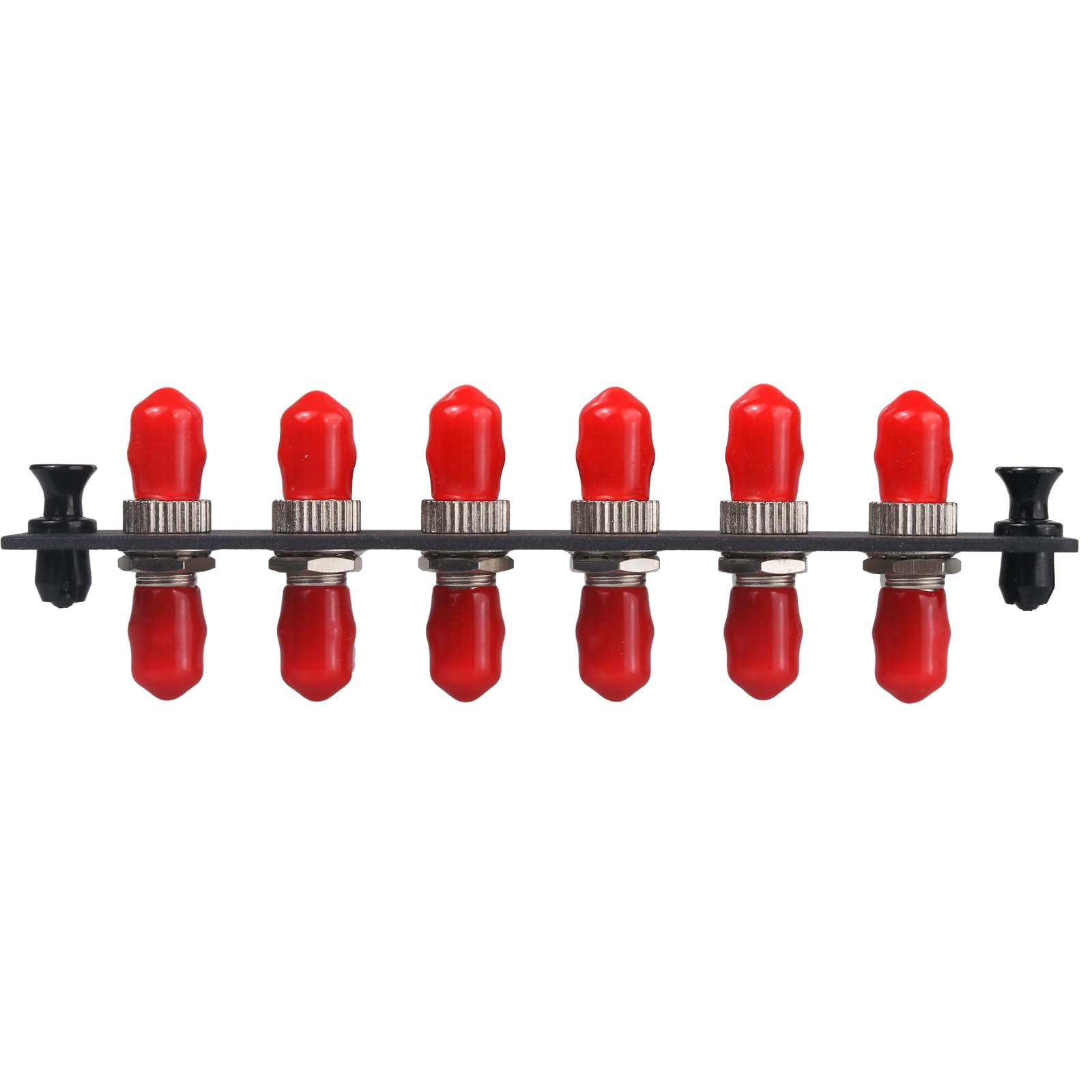 Lot de 2 panneaux de brassage Simplex ST en fibre avec adaptateurs Simplex monomode rouge ST 6 ports fibre