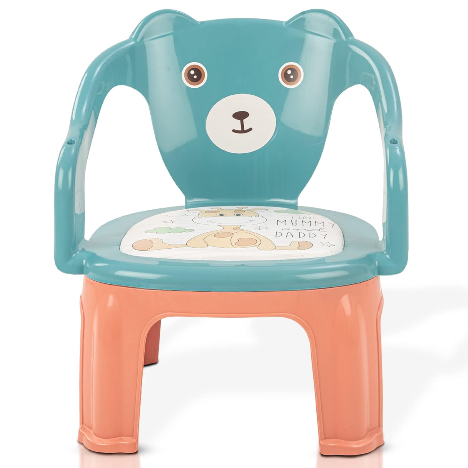 Baybee Plastic Baby Chair for Kids Study Table Chair with Cushion Seat & High Backrest | Booster Seat for Baby | Home School Kids Chair for Toddlers 1 to 4 Years Boy Girl (Regular Chair, Green)-image-23