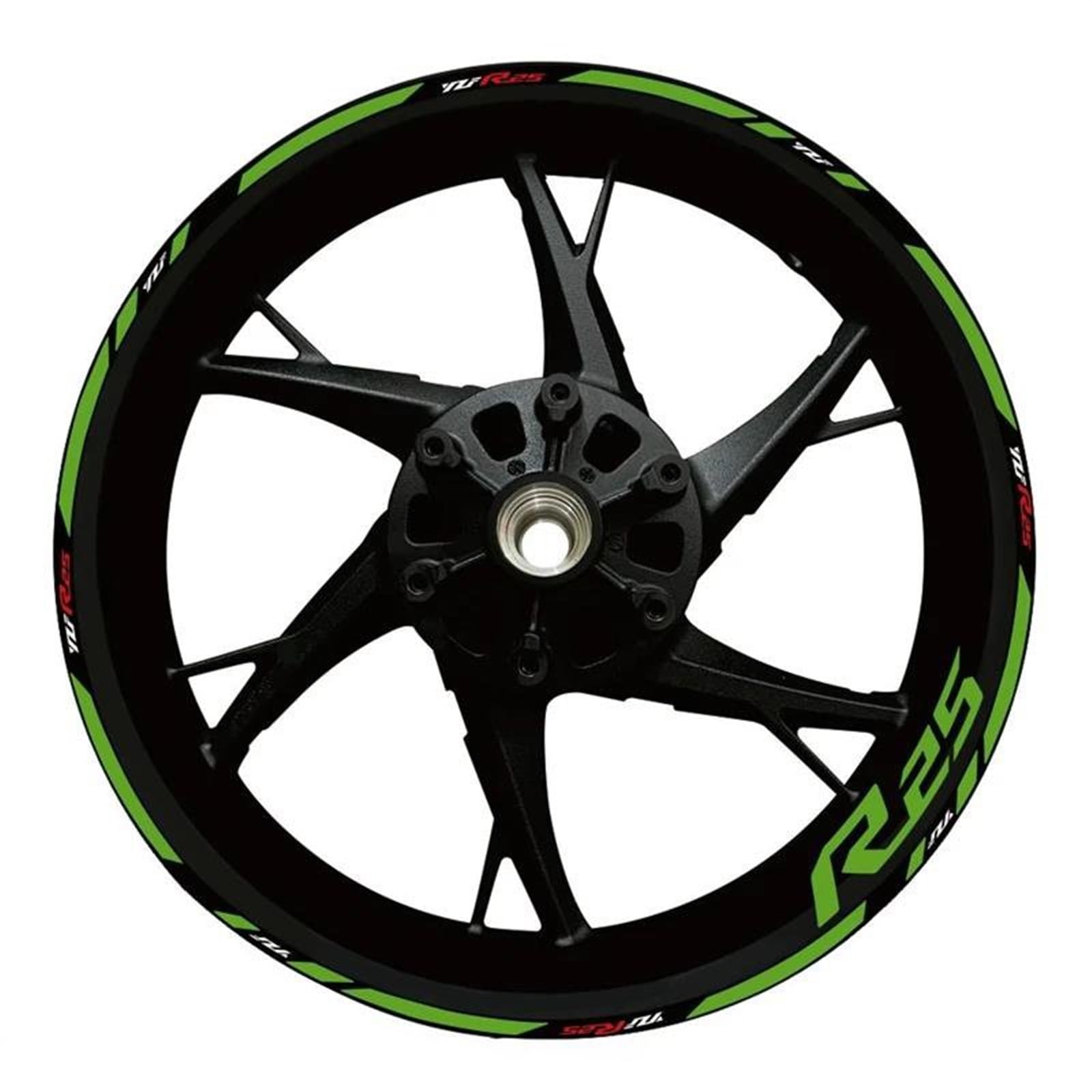Stickers Motorcycle Wheel Stickers Night Reflective Decorative Rim for Yamaha R25 WZF25(Style 15)