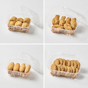 Libanais Cookies Variety Pack, 4 count, Santa Rosa Cookies, Figs Mejdool Cookies, Barazek Cookies, Coconut Fingers Cookies.