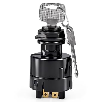 Ignition Starter Switch 25150-GB00A for Nissan UniCarriers Forklift | Includes 2 Keys, 3-Position, Flat Terminals. Fits Nissan UniCarriers 1F2 Platform P1F2A25DU FD10-30 Segment.