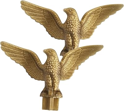 Housoutil 2pcs Flagpole Eagle Head Outdoor Ornaments Flag Pole Topper Ornaments for Crafts Flag Rod Topper DIY Flag Pole Decor Flagpole Eagle Finial Flagpole Head Flag Tips Flag Pole Head