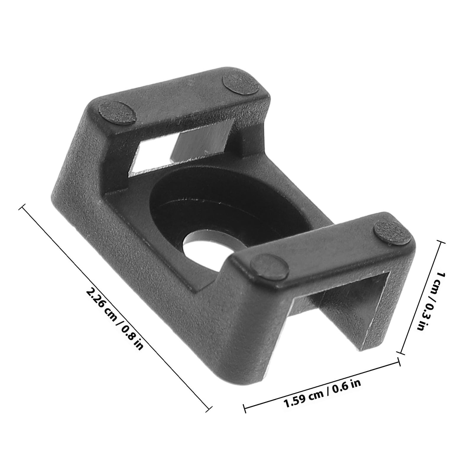 BESPORTBLE Fascette Stabile Sella Supporto Nero a Fissaggio e in Abs Luci 500 Pezzi Viti, Clip Cablaggio di Natale Cavi USB Casa e Scuola